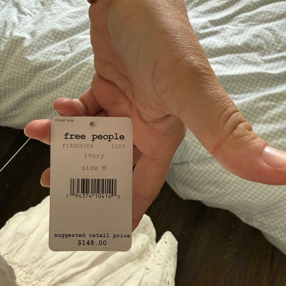 Free People White Embellished Long Sleeve Sundress - Picture 4 of 4